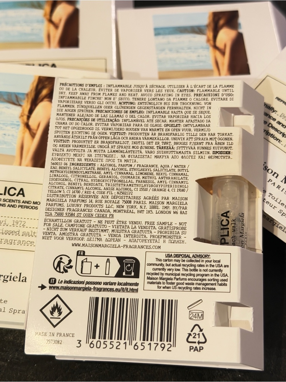 Maison Martin Margiela Replica Beach Walk EDT 5pk sample cards - Picture 3 of 3